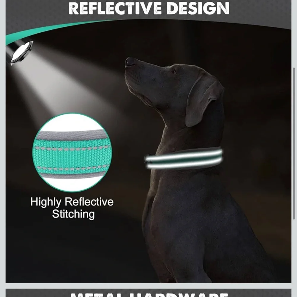*Bundle Item 50% off* Dog Collar with Metal Buckle - Green Small 12-15” S